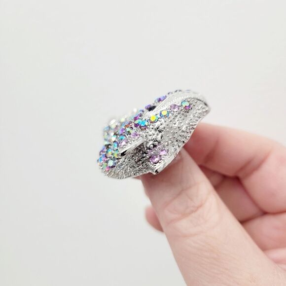 Brand New Silver Whale Colours Rhinestone Brooch Pin - Picture 7 of 9